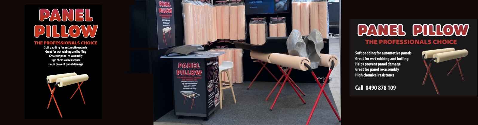 Panel Pillow Stand at Motorex 2024 Advertising